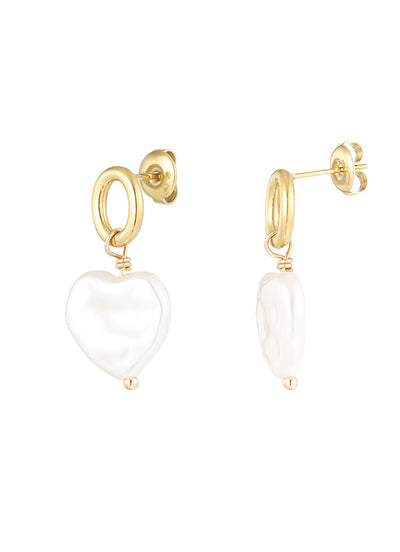 Pearly Heart Earring