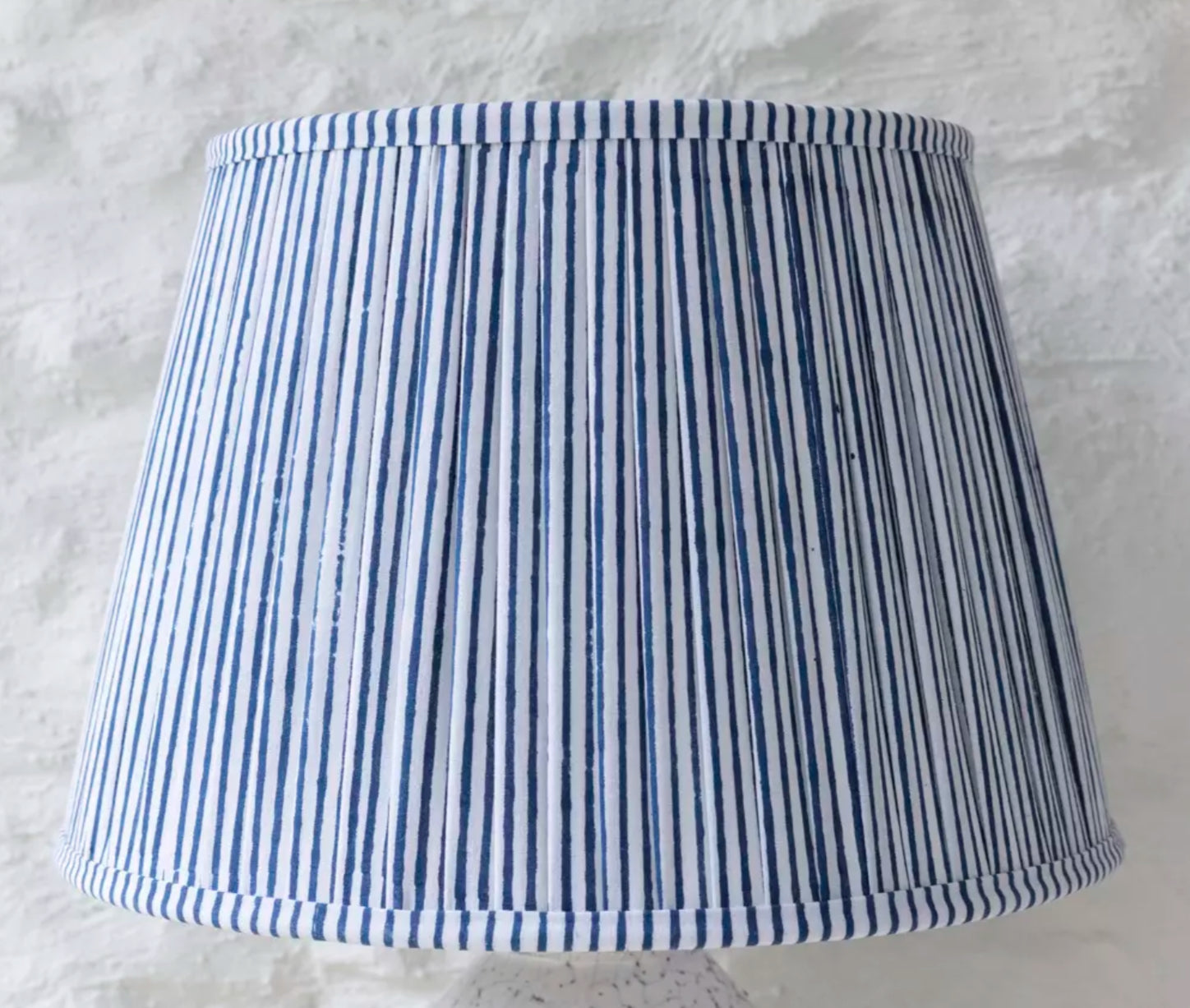 Striped Blue Lampshade - 35cm