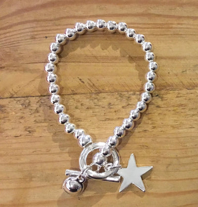 Silver stretchy bracelets