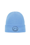 Smiley Beanie Hat - Blue