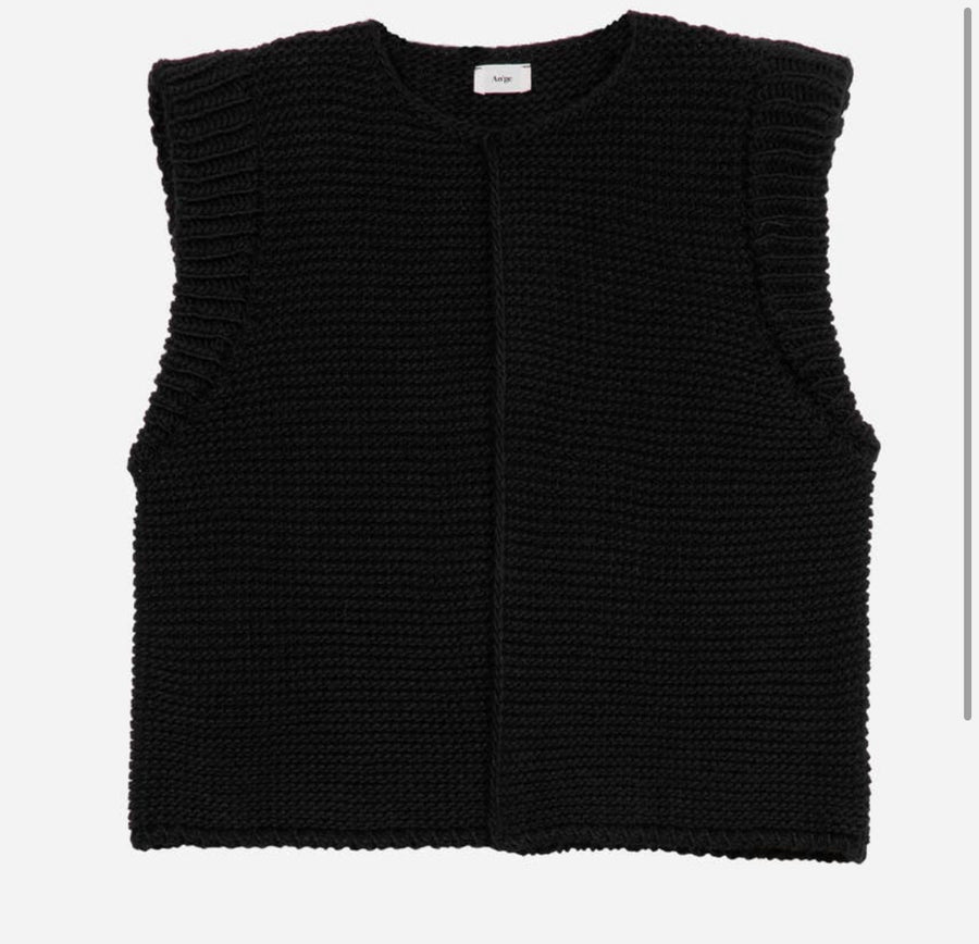 Willow Gilet Style Cardigan - Black