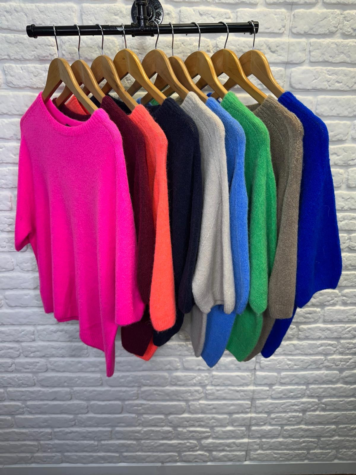 Edith Loose Fit Short Sleeve Alpaca Blend Jumper