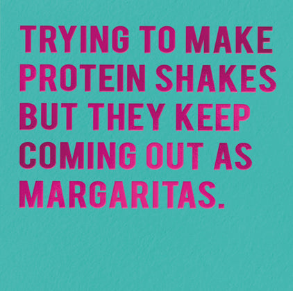 Trying To Make Protein Shakes Card