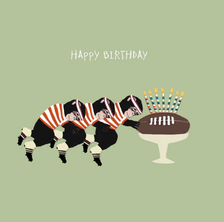 Rugby Scrum Birthday Card Aurina Ltd