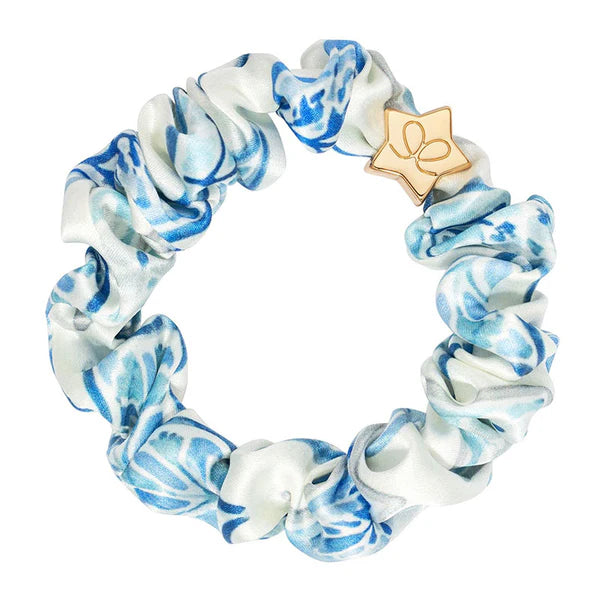 Gold Star Silk Scrunchie Santorini