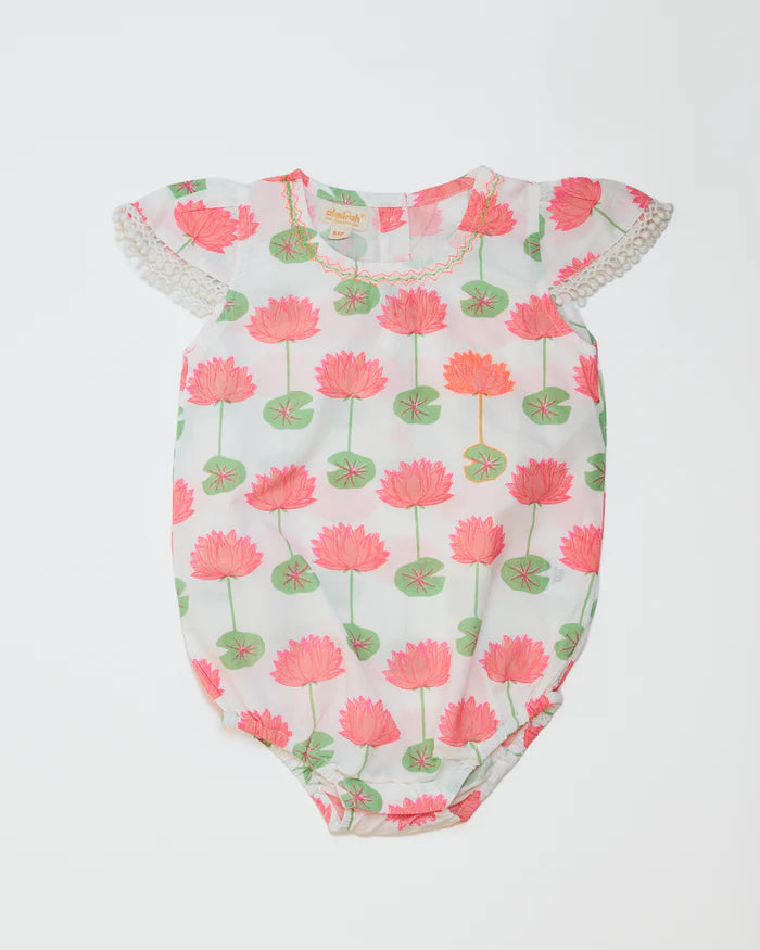 Baby Romper -  Pink Lotus