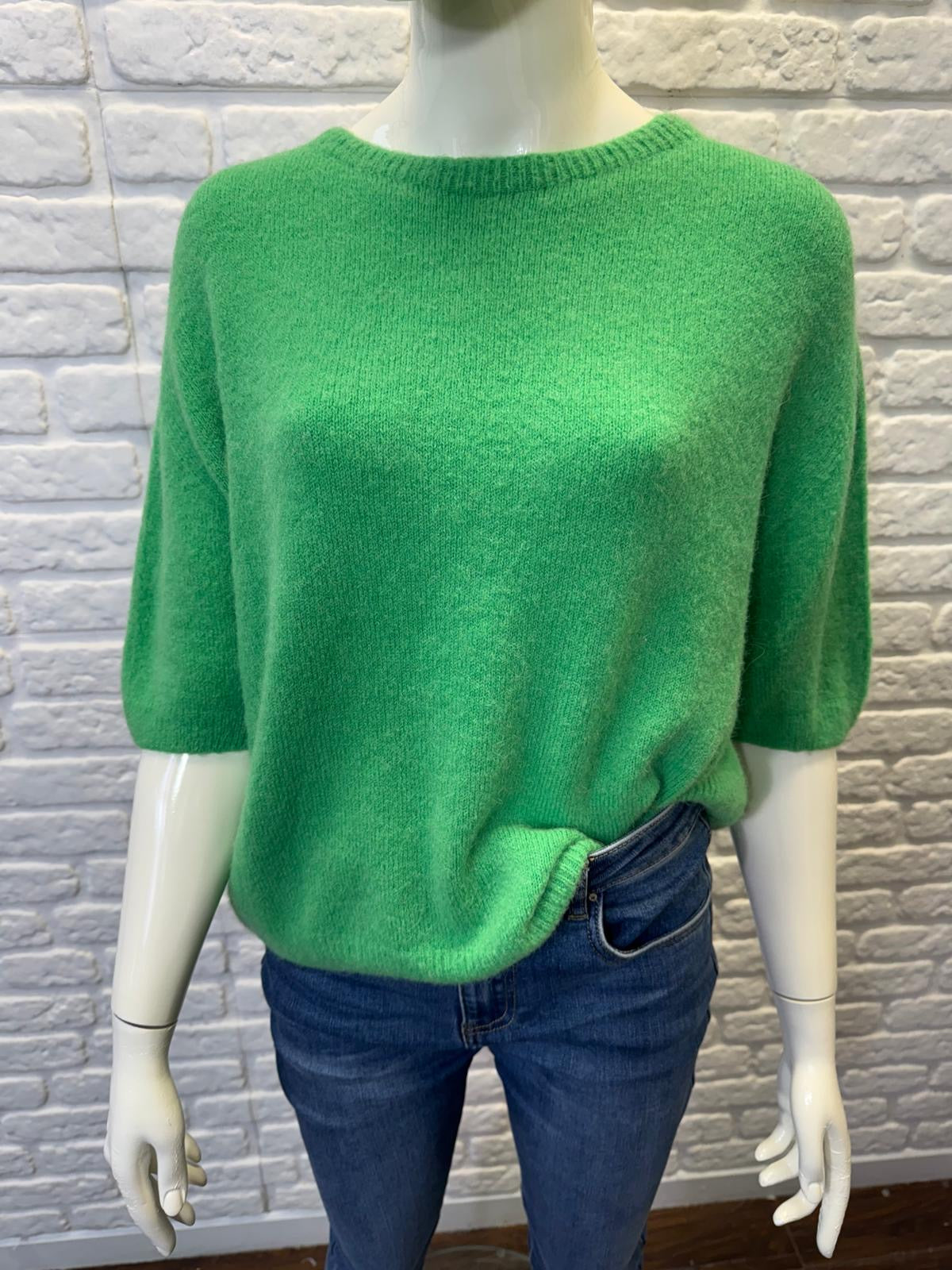 Edith Loose Fit Short Sleeve Alpaca Blend Jumper