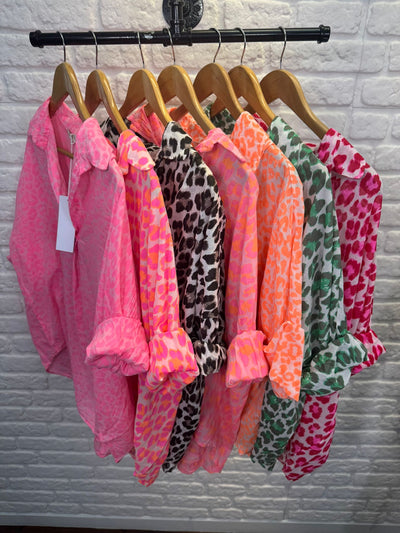Cotton Leopard Blouse