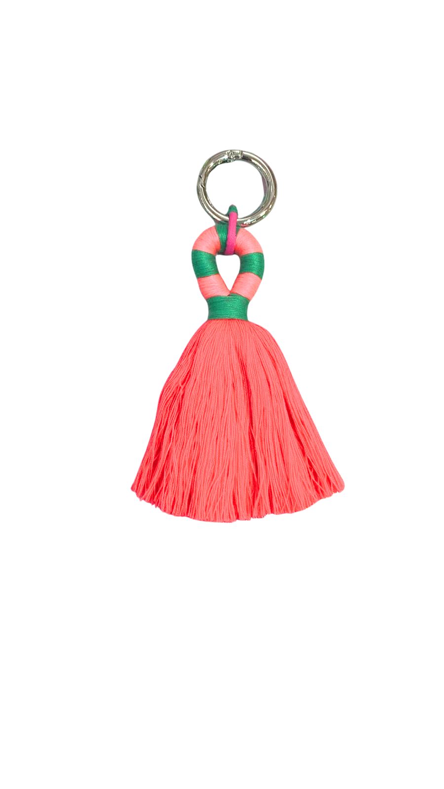 Bag Charm with Coral Tassel