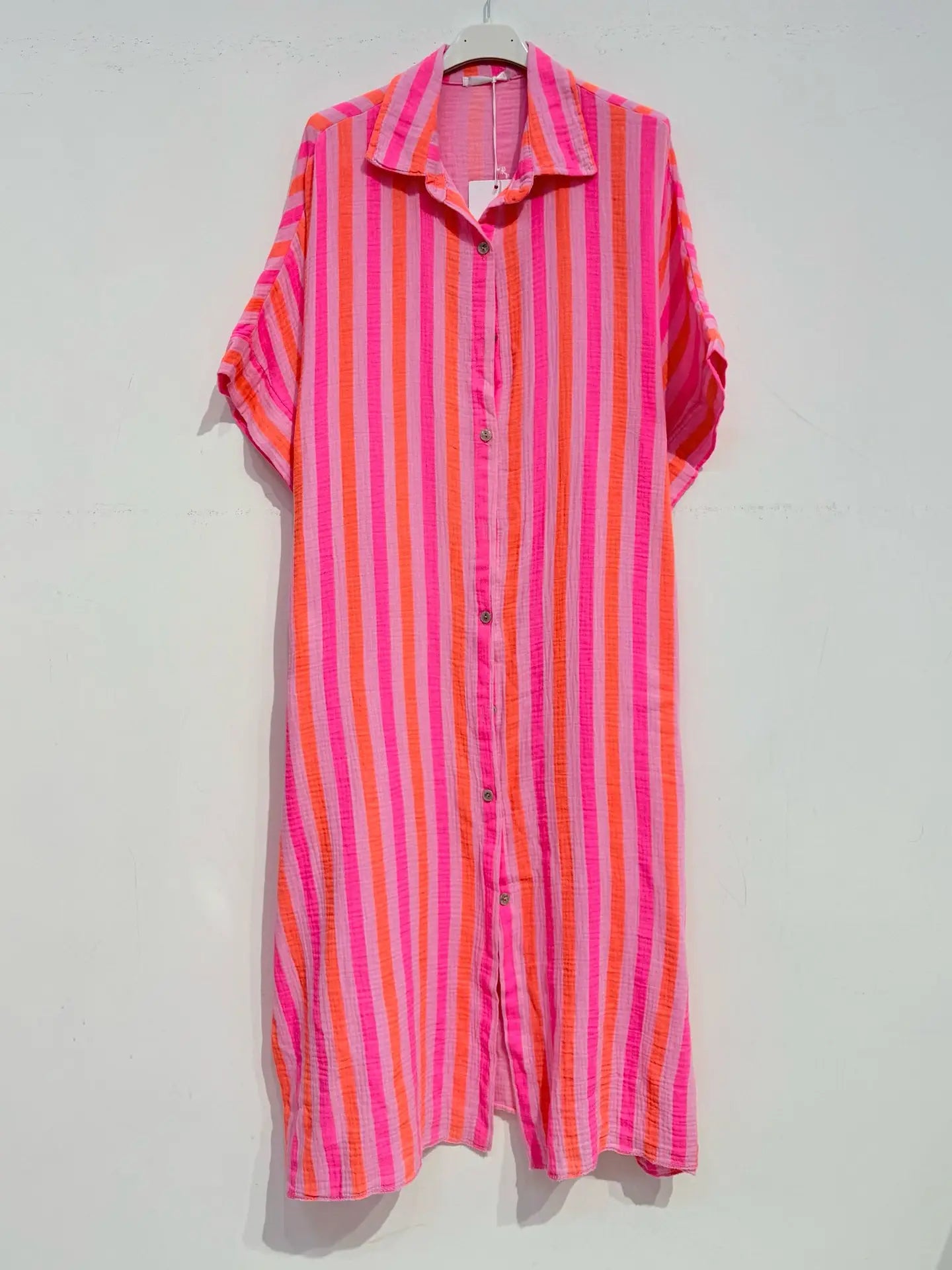 Cotton Gauze Shirt Dress