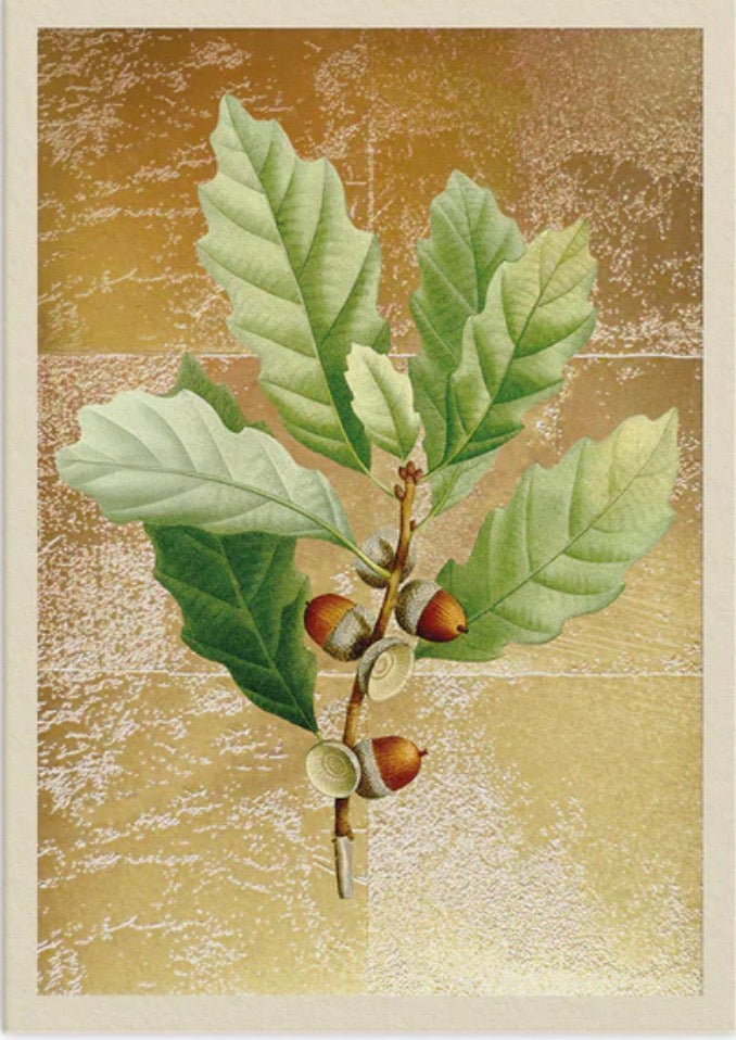 Hot Foil Oak Greetings Card