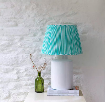 Striped Mint Lampshade - 40cm