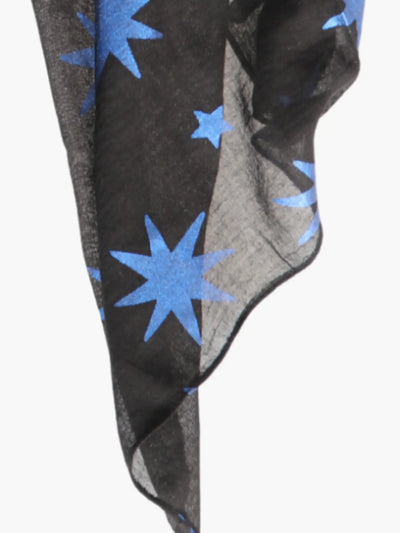 Twinkle Blue Metalic Starburst Scarf