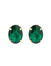 Emerald Green Oval Stud