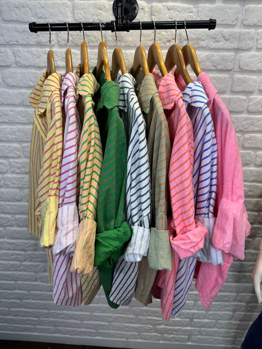 Cotton Striped Summer Blouse