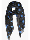 Twinkle Blue Metalic Starburst Scarf