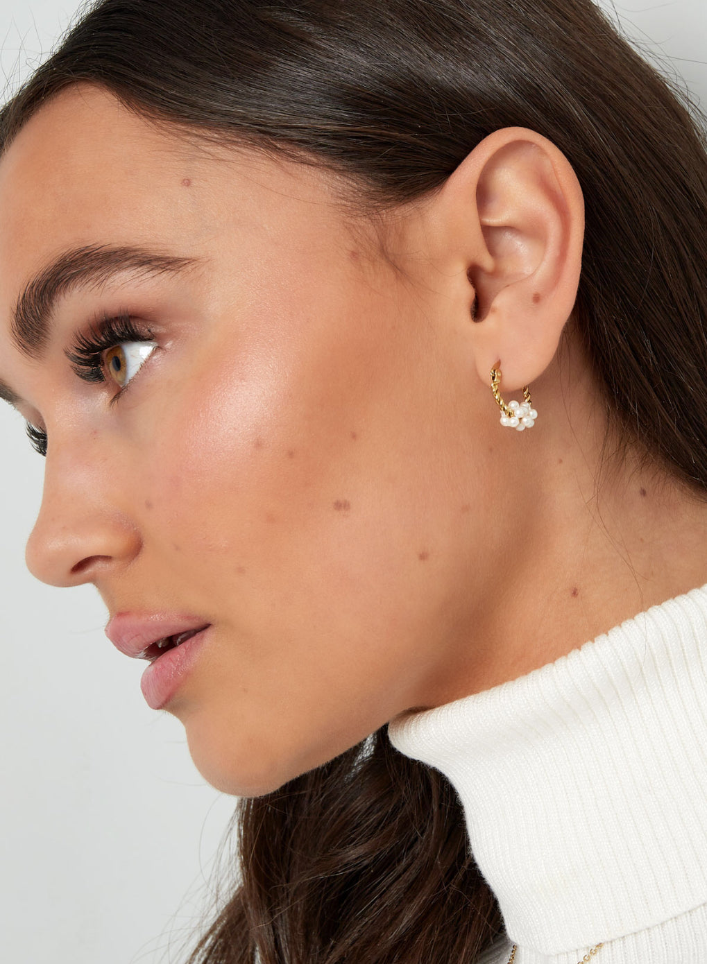 Sea Pearl Mini Hoop Earring Aurina Ltd