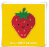 Sequin Card Birthday Strawberry