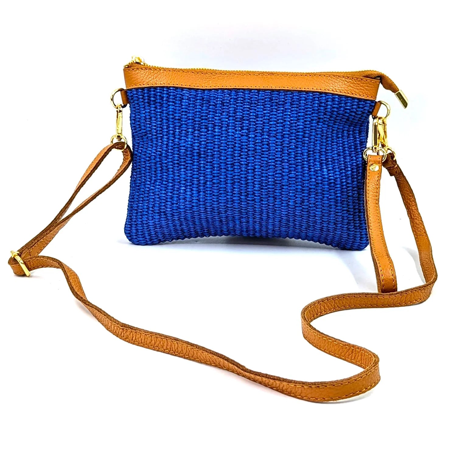 Burnham Jute Cross Body Bag - Royal Blue