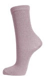 Dusty Pink Glitter Socks