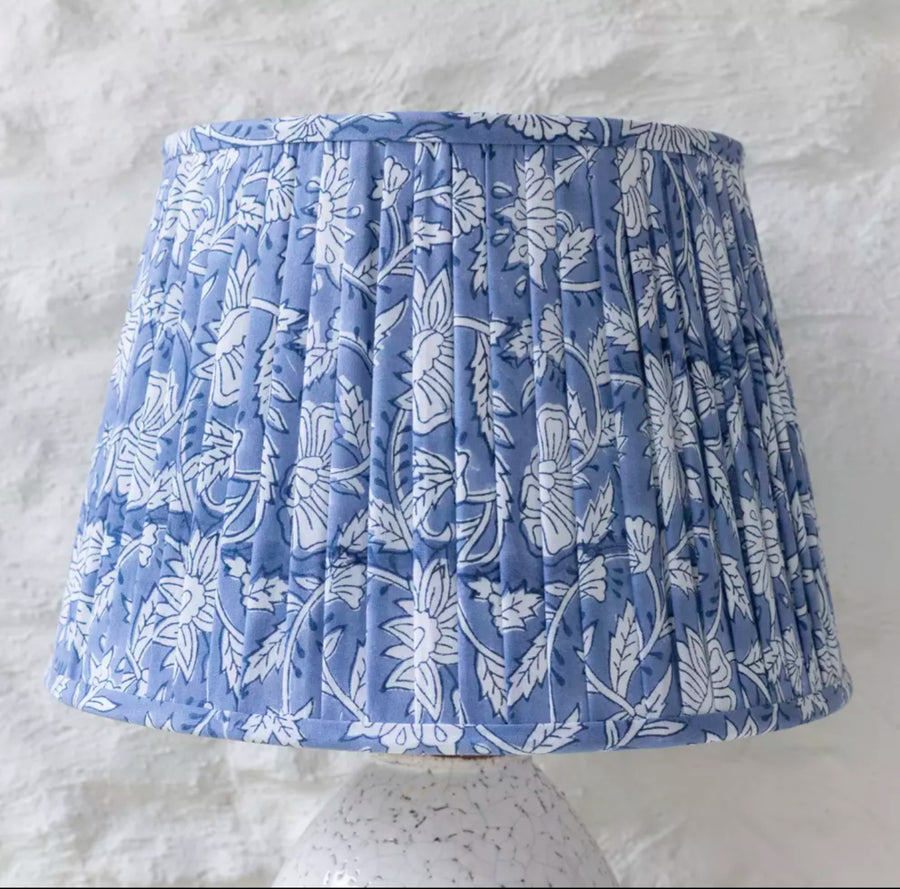 Floral Blue Lampshade - 35 cm