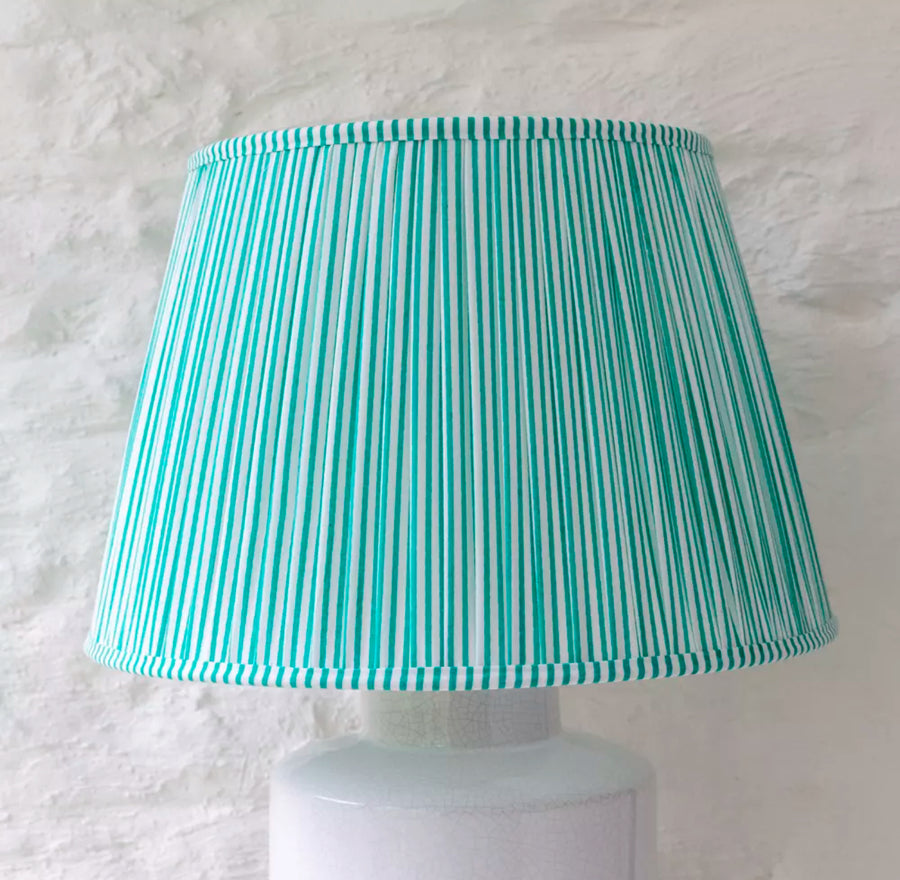 Striped Mint Lampshade - 40cm