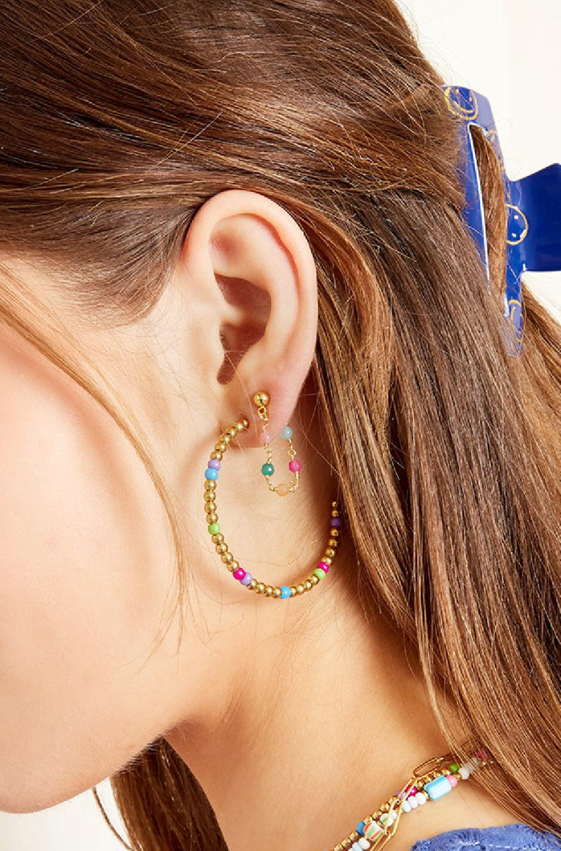 Multi Beaded Hoop Aurina Ltd
