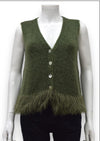 Nova Fur Trim Alpaca Tank Top