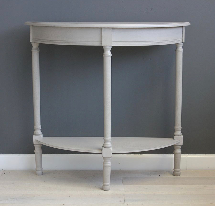 Venice Half Moon Table -Soft Grey