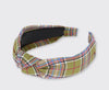 Tabitha Tartan Knotted Headband Green