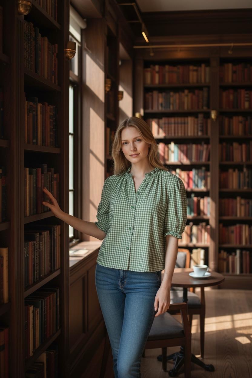 Saltmarsh Linen Blouse – Hygge-Inspired Contemporary Top for Women
