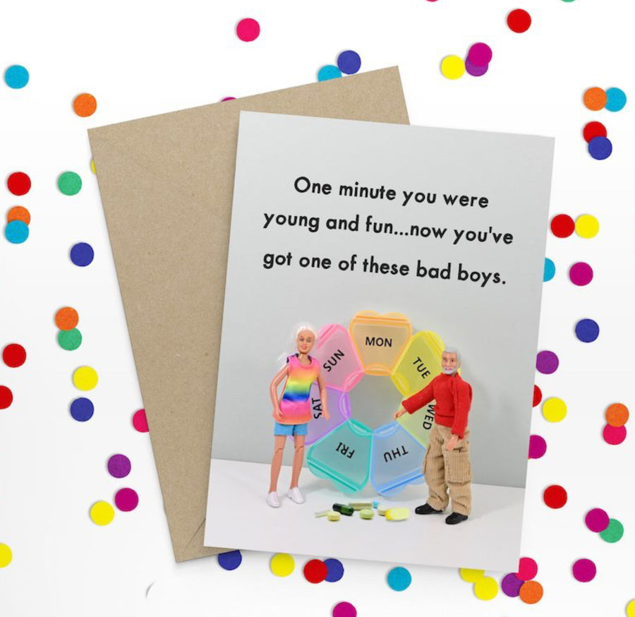 Pill Organiser Birthday Card