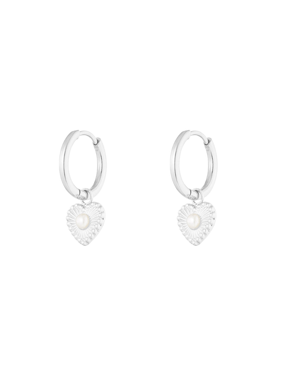 Pearl Heart Huggie Aurina Ltd