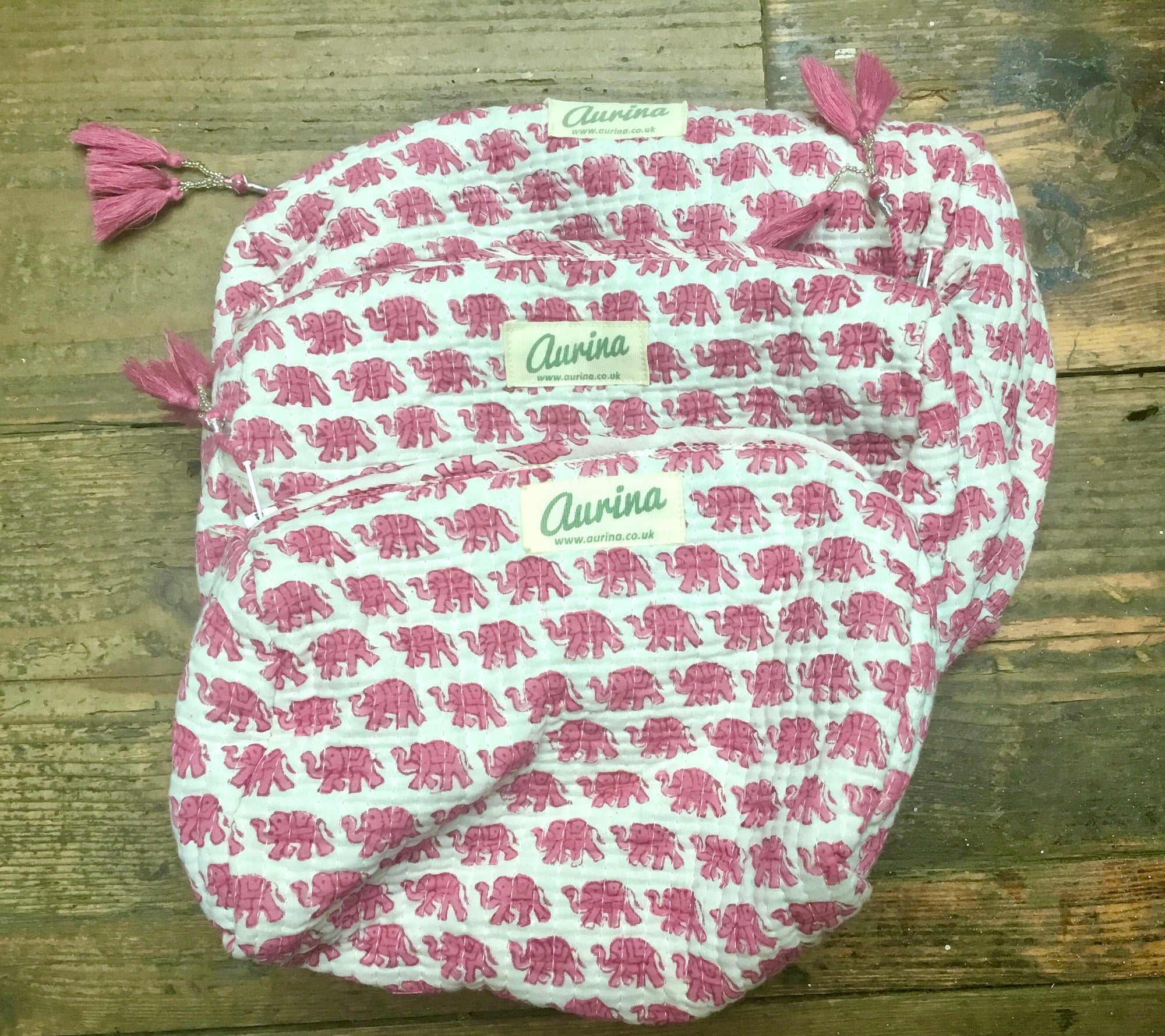 Pink Nellie Elephant Wash Bag