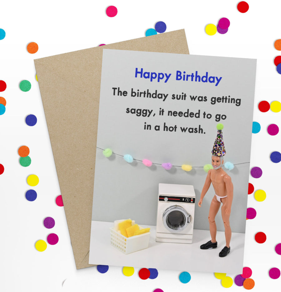Saggy Bday Birthday Card