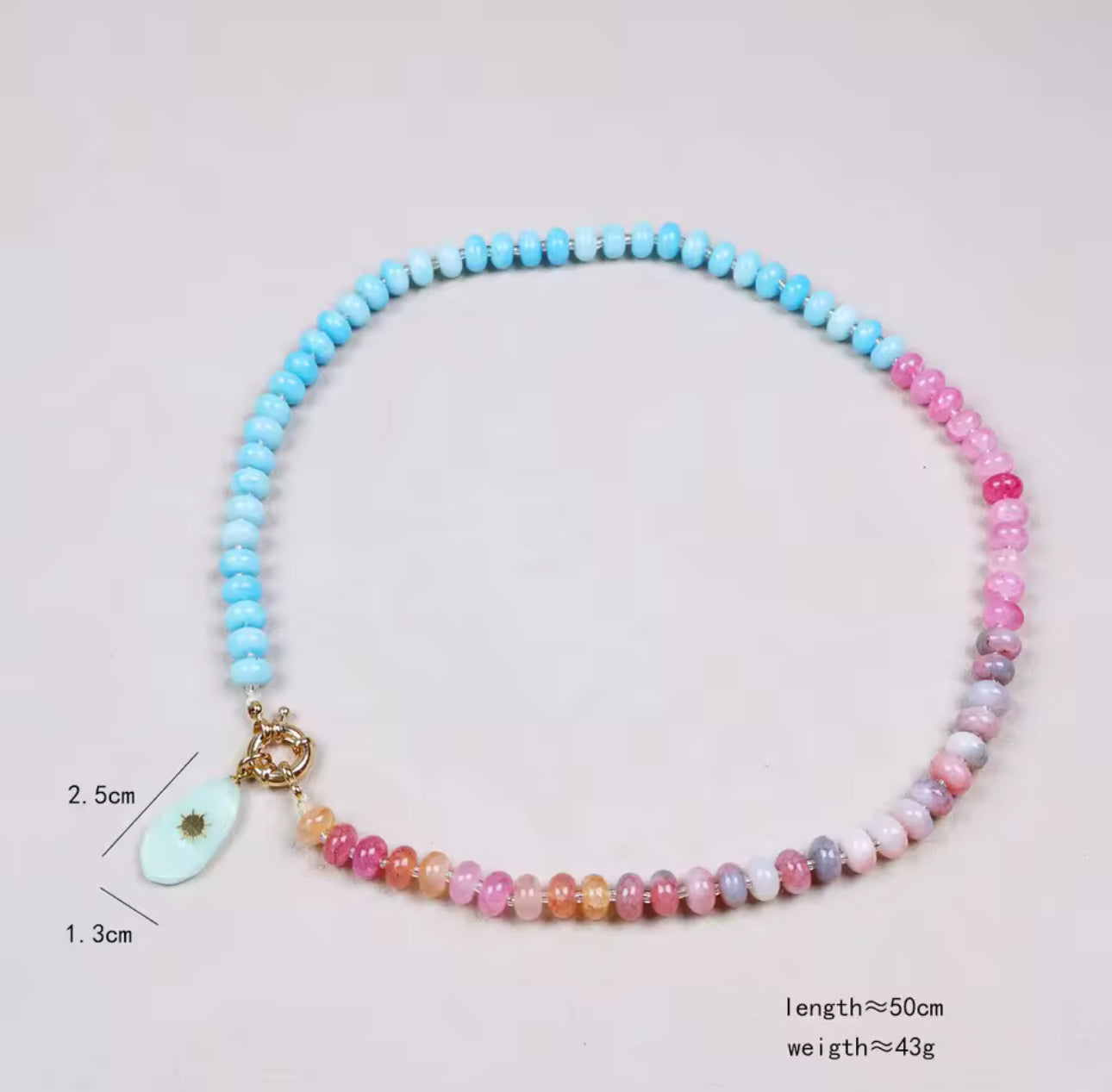 Coloured Natural Stone Necklace
