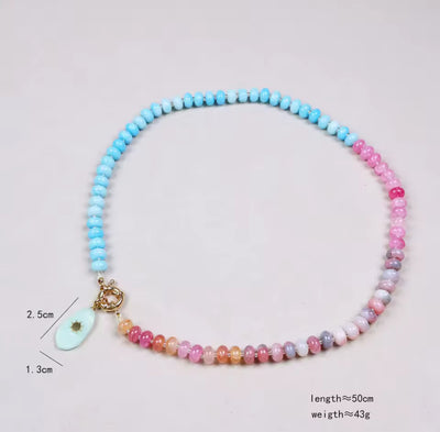 Coloured Natural Stone Necklace