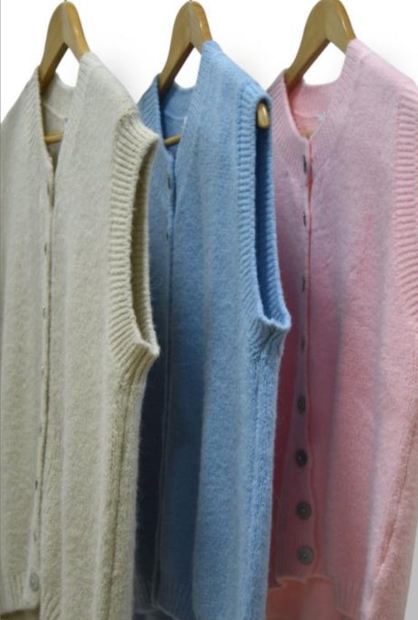 Katherine Roundneck Alpaca Sleeveless Cardigan