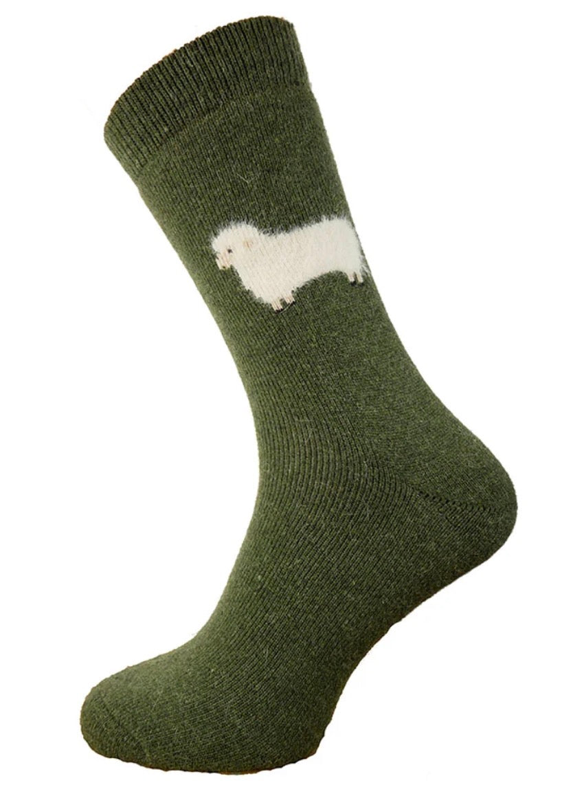 Baa Baa Wool Blend Men's Sock -  Green