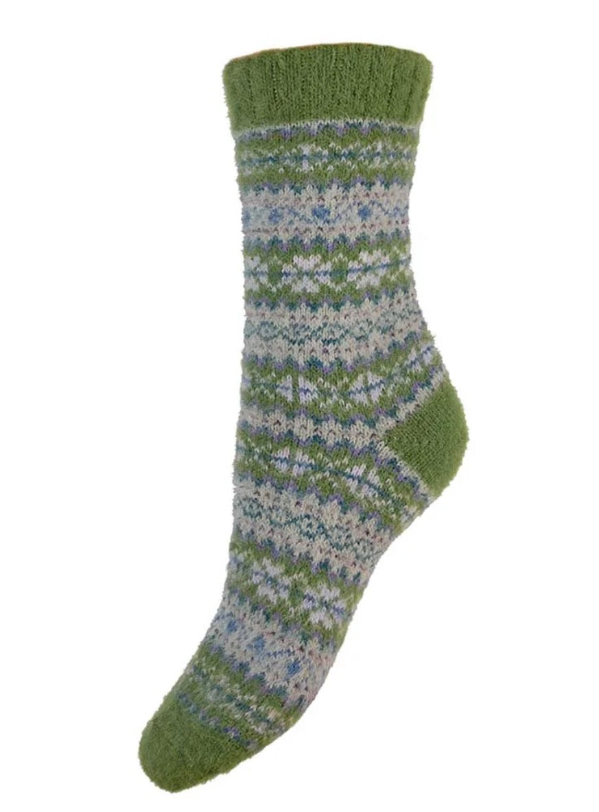 Country Scandi Style Ladies Wool Blend Socks