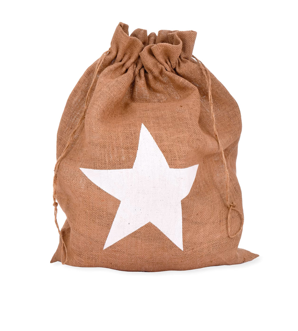 Jute Star Christmas Sack