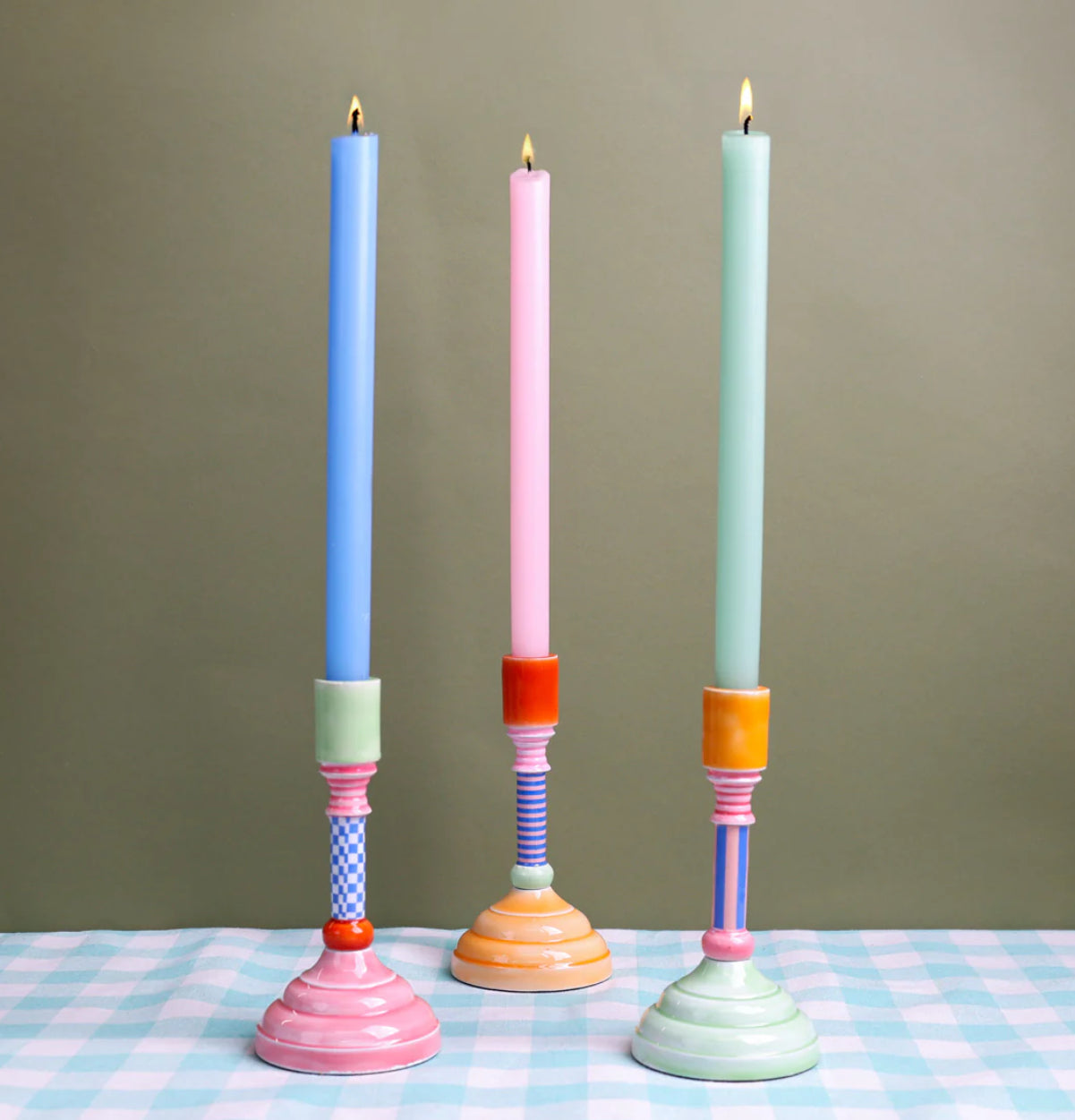 Enamel Candle Holder