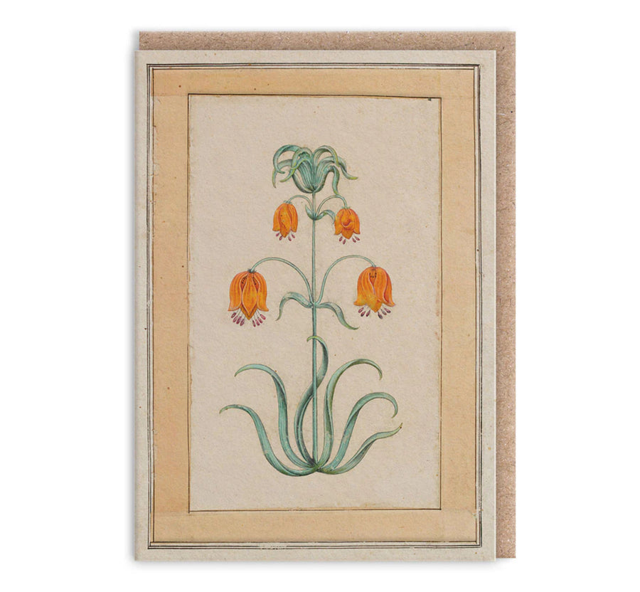 Orange Fritillaria  Mini Greeting Card