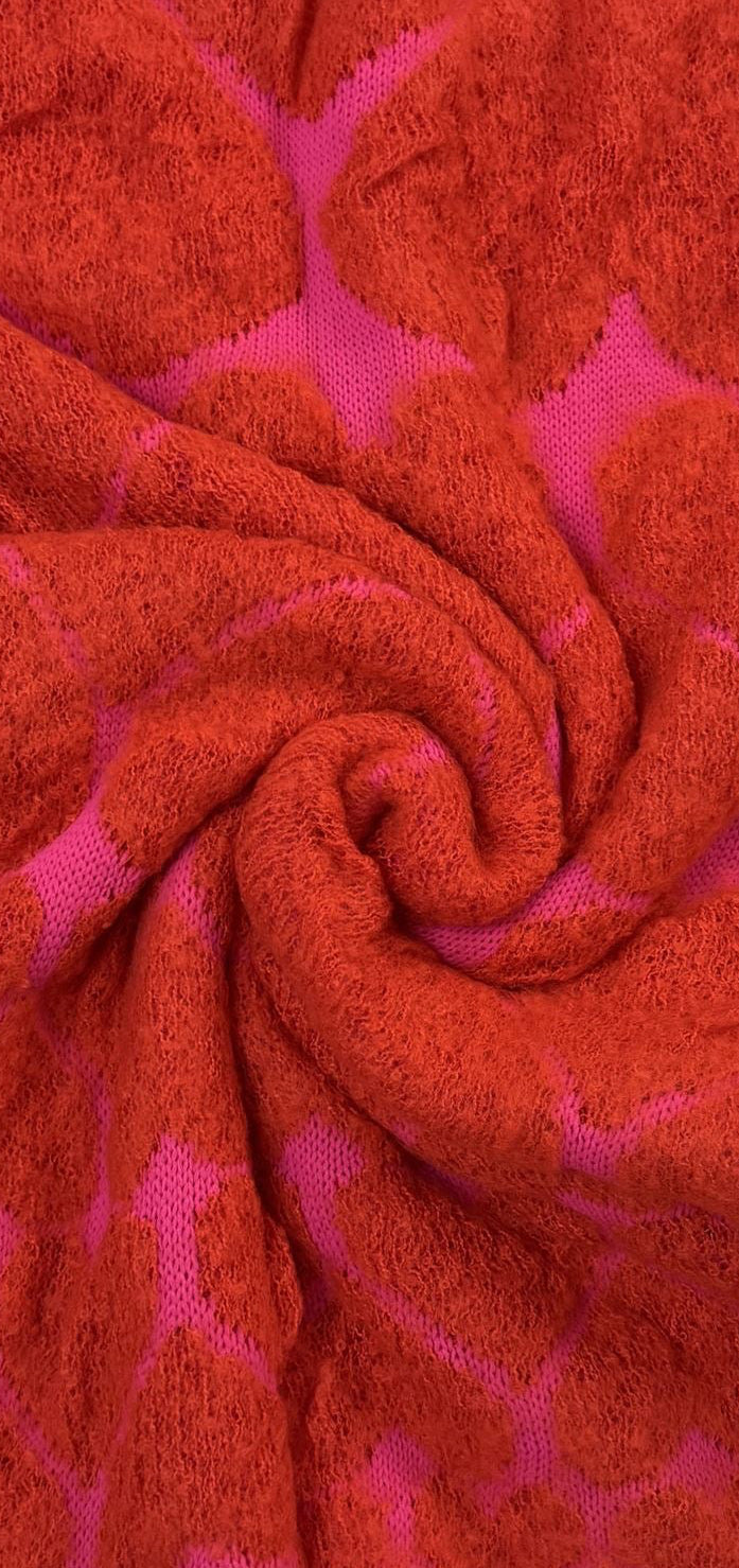 Cute 3D Love Heart Knitted Wool Scarf