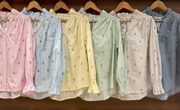 Spring Blossom Cotton Blouse