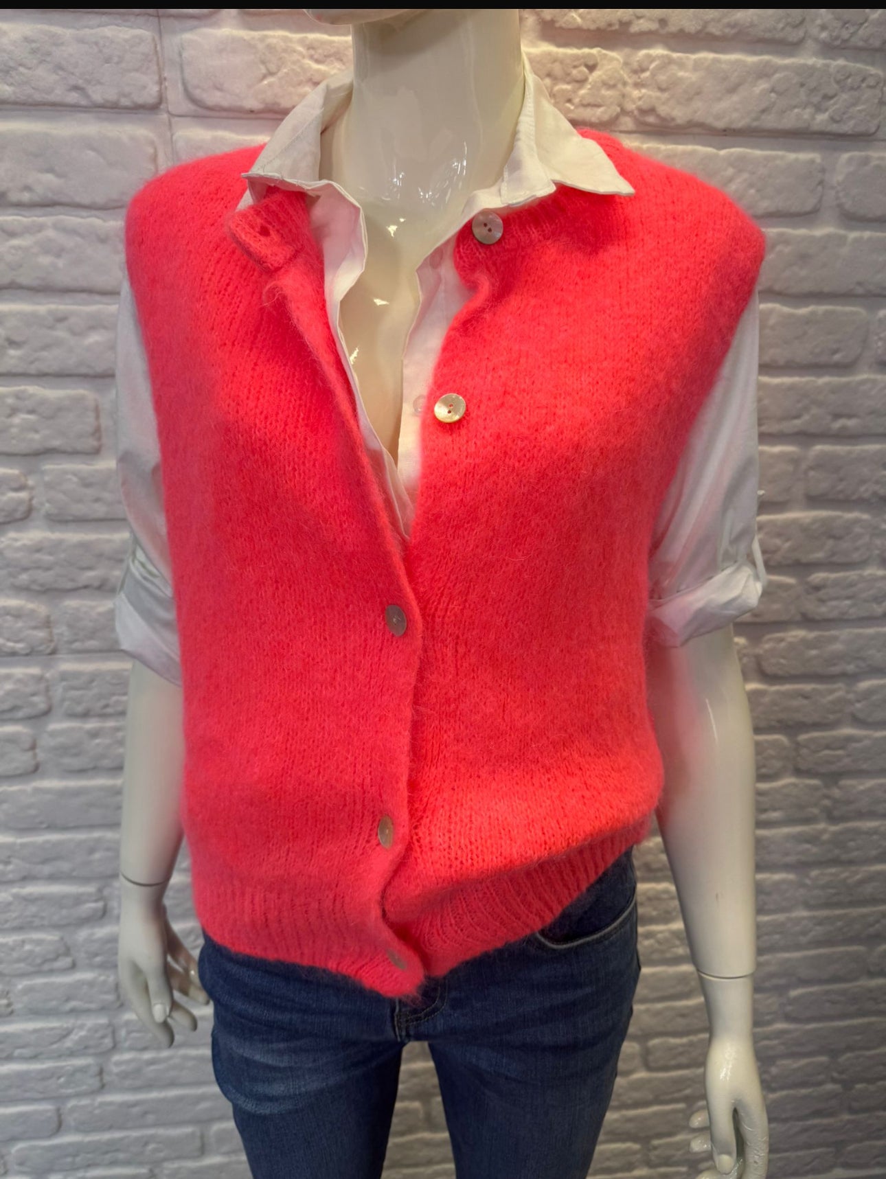 Katherine Roundneck Alpaca Sleeveless Cardigan