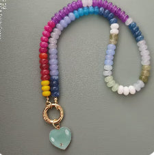 Coloured Chunky Natural Stone Necklace