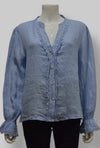 Naomi Frilled Linen Blouse