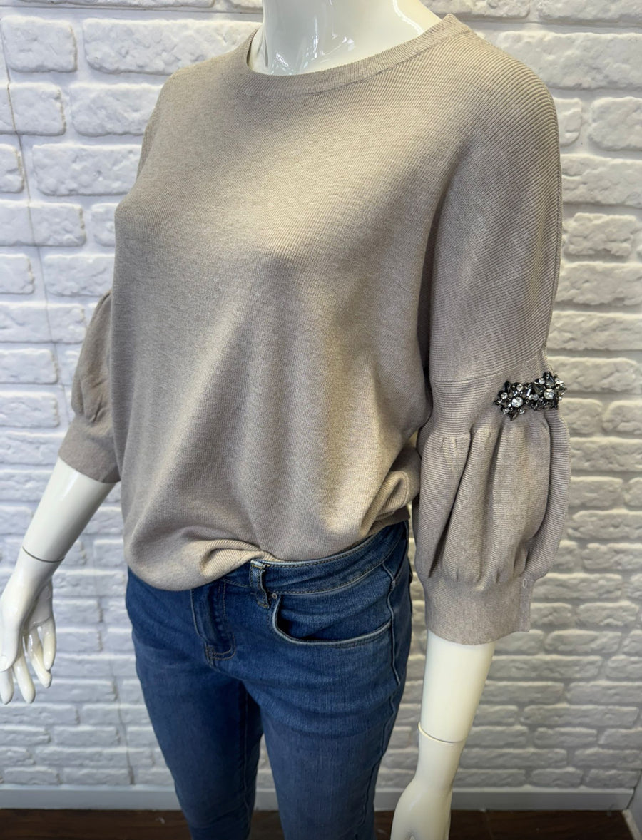 Jewelled Bell Sleeve Jumper