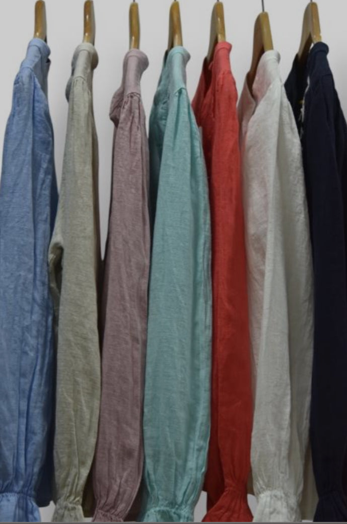 Naomi Frilled Linen Blouse